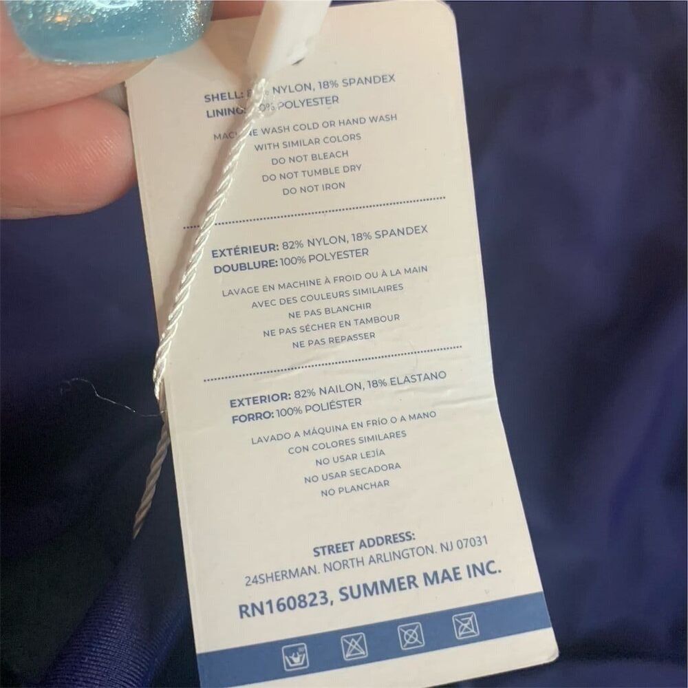 Summer Mae Women's Swimdress 2XL Blue Tummy Control Padded Bra - Picture 6 of 10